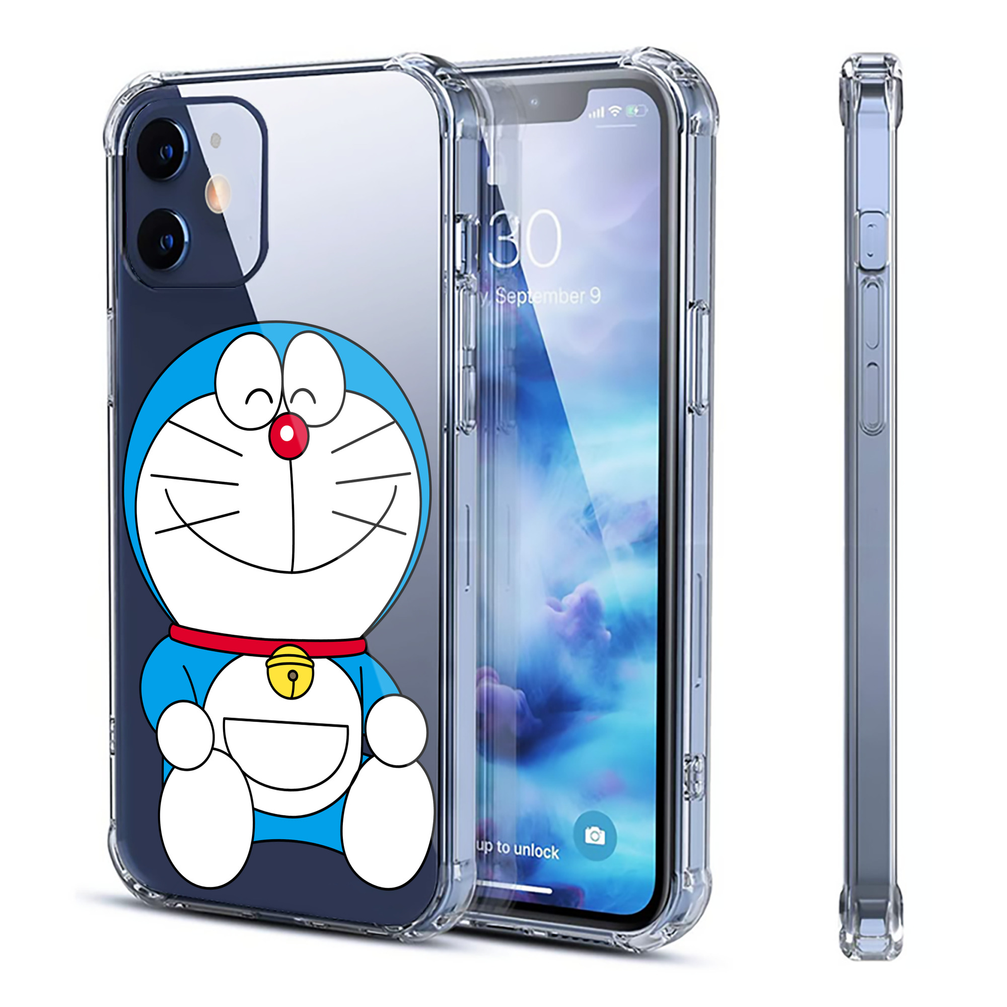 （画像用） ドラえもん Doraemon 【iPhone 12シリーズ対応】透明スマホケース（クリアソフトケース）